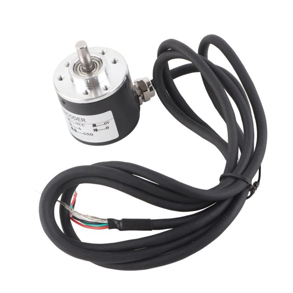 Elowen Encoder 600PR Magnetoelectric Incremental Rotation Encoder, DC 5-24V, AB Phase Output, for Rotational Rate and Displacement Measurement, 1pc 6mm Shaft