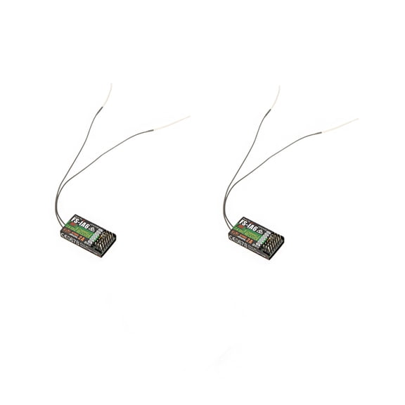 Elowen FS-iA6 receiver Receiver 2Pcs 2.4G Flysky FS-iA6 6 Channel Remote Control Receiver with Double Antenna Compatible Flysky i4 i6 i10 GT2F GT2G Transmitter