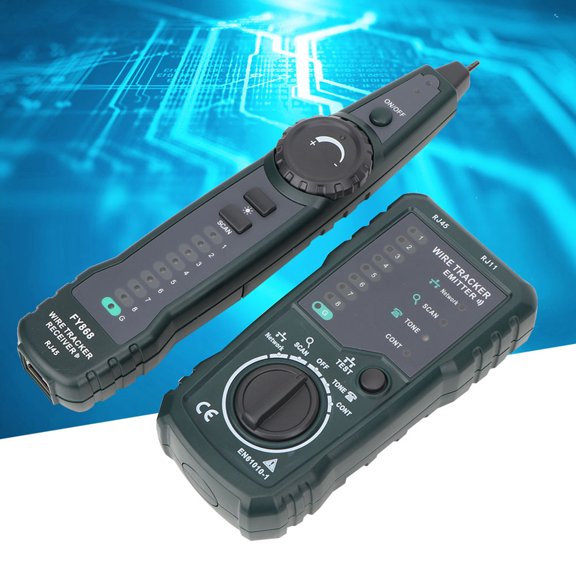 Elowen FY868 Cable Tester Telephone Network Cable Tester RJ45 RJ11 Lan Wire Tracker Kit for Telecommunication Wiring Network Maintenance Engineers Green