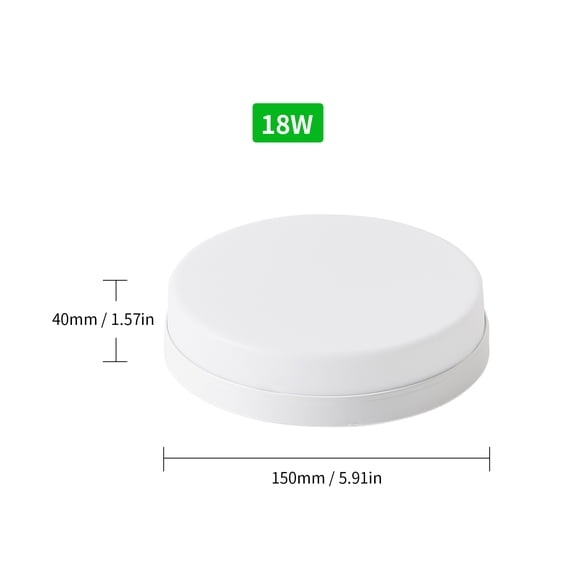 Elowen Flush Mounting Ceiling Light Flush Mounting LED Ceiling Light, Built in LEDs, Round ceiling lamp for kitchen, hallway, balcony, office, basement