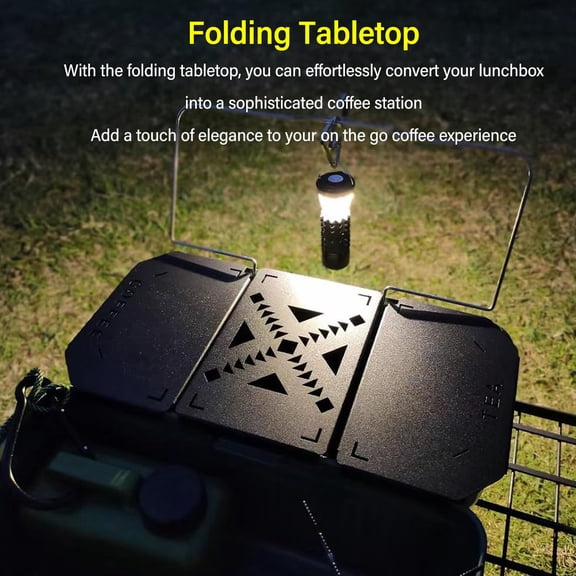 Elowen Folding Table Top for Lunch BoxTable Top, Aluminium Alloy Professional Portable Camping Table Board for Outdoor for Camping