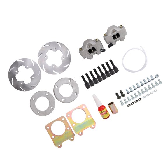 Elowen Front Disc Brake Rotors Kit ATV Disc Brake Kit, Front Disc Brake Conversion Kit Solid Construction for 450 Foreman 300 Fourtrax 4x4