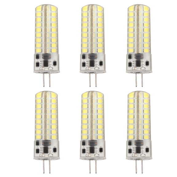 Elowen G4 LED Bulb 12V G4 LED Light Bulb, 360 Degree Lighting 6pcs Universal Standard Interface 72LED AC DC12V G4 Bulb for Pendant Lamp for Table Lamp for Ceiling Light White Light