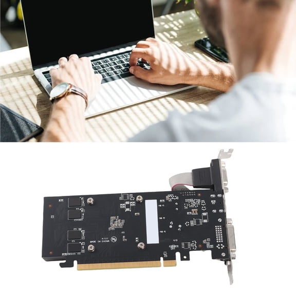 Elowen Gaming Graphics Card GT210 1GB DDR3 Graphics Card, 2560x1600 Gaming Graphics Card with HD Multimedia Interface, DVI, VGA for DirectX10.1
