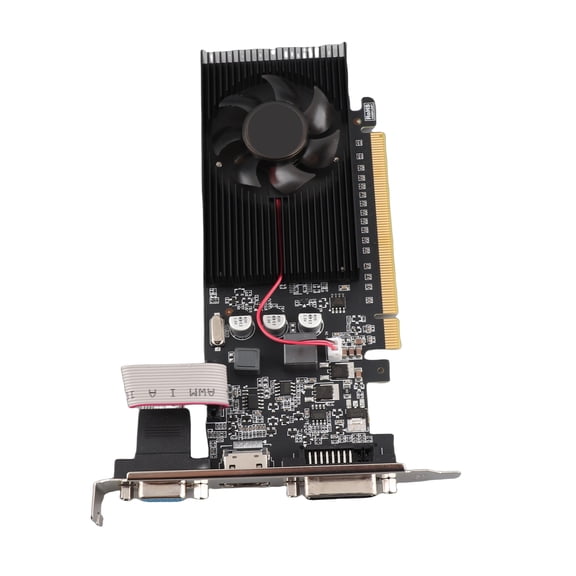 Elowen Gaming Graphics Card Gaming Graphics Card, 810MHz 1000MHz Graphics Card for Office GT610 1GD3 64BIT