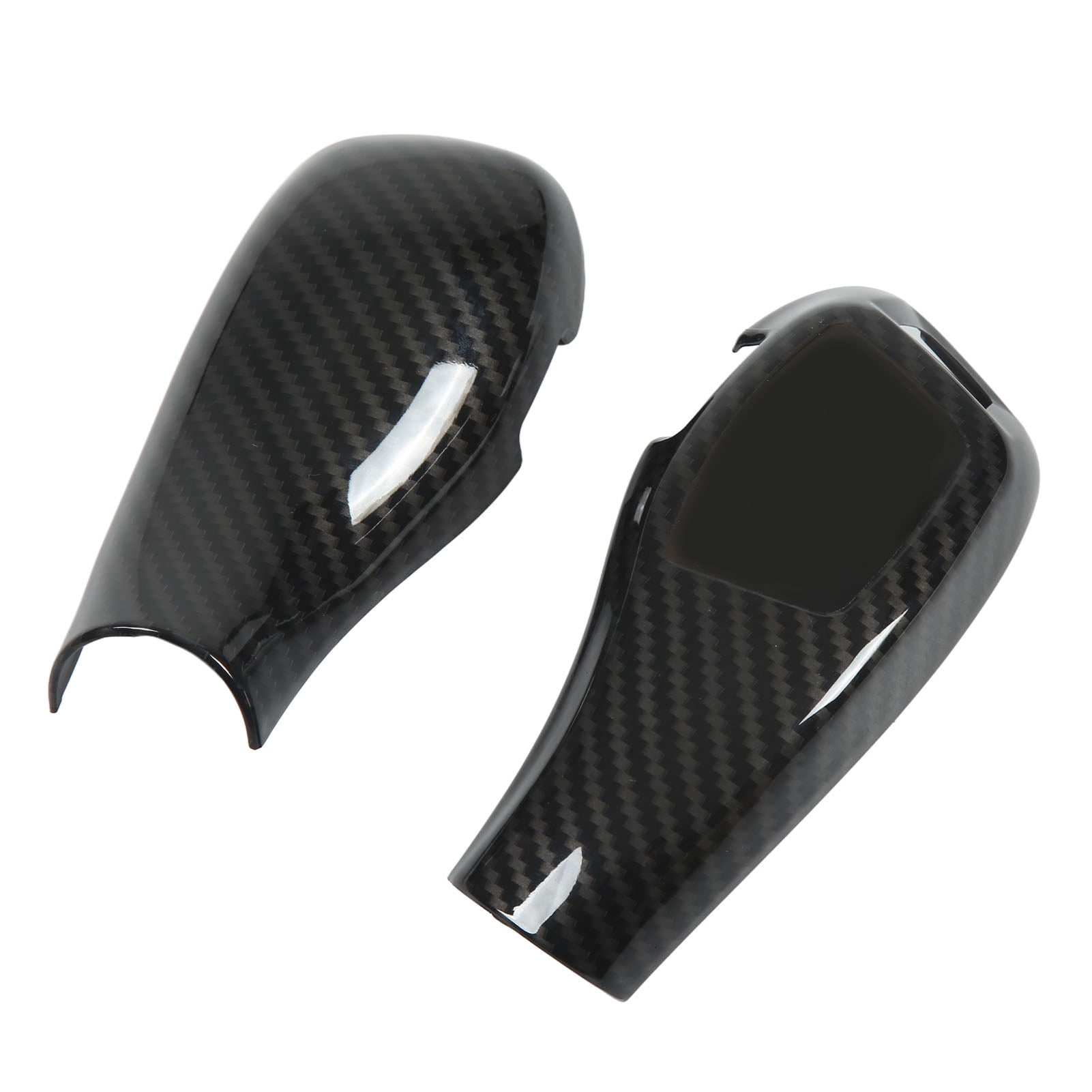 Elowen Gear Knob Cover Trim Car Shifter Protector, Gear Shift Knob Cap Carbon Fiber Style for LHD