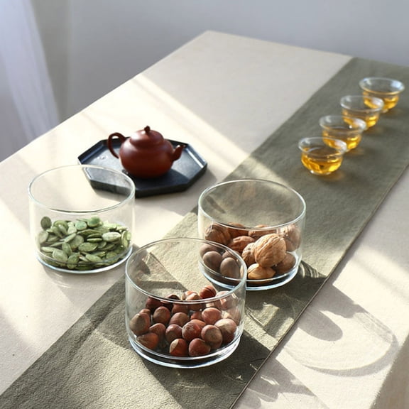 Elowen Glass Storage Jar 3 Tier Glass Storage Jar with Lid Small Container for Snack Dried Fruit and Salad