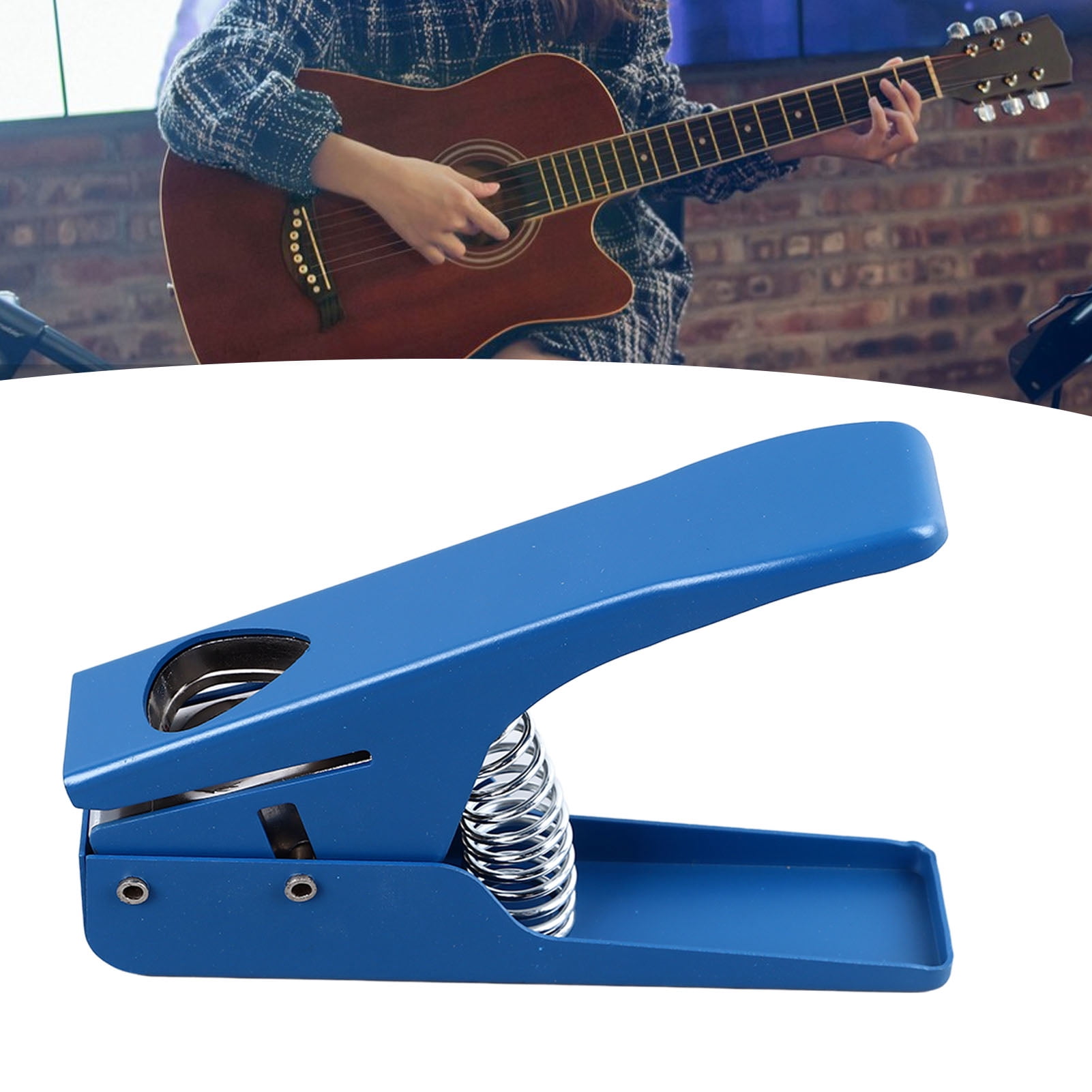 Elowen Guitar Pick Cutter Adjustable Guitar Pick Hole Puncher Multifunctional Portable Cutter Maker for Guitarists