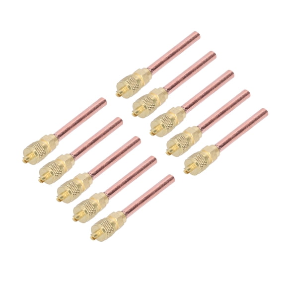 Elowen HVAC Service Valve HVAC Service Valve, 1/4 SAE 10Pcs Service Access Valve for HVAC System for Air Conditioning Repair for R22 R12 R134 for Home