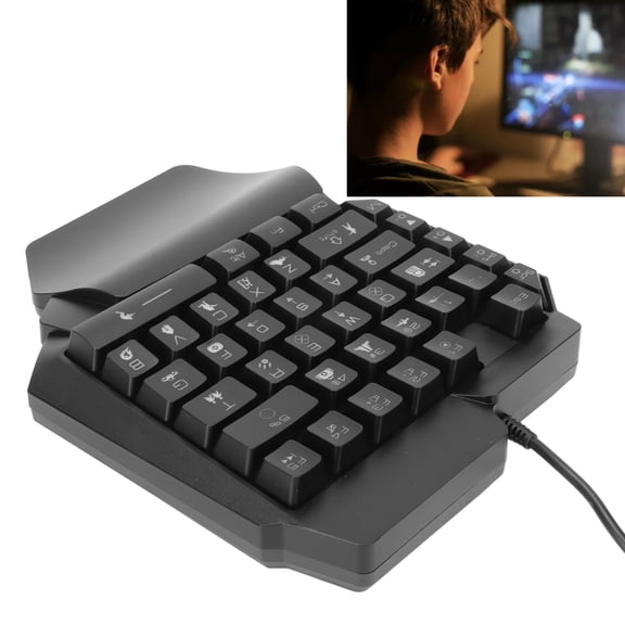 Elowen Half Keyboard One Handed Keyboard, Ergonomic Design Half Keyboard for Desktop