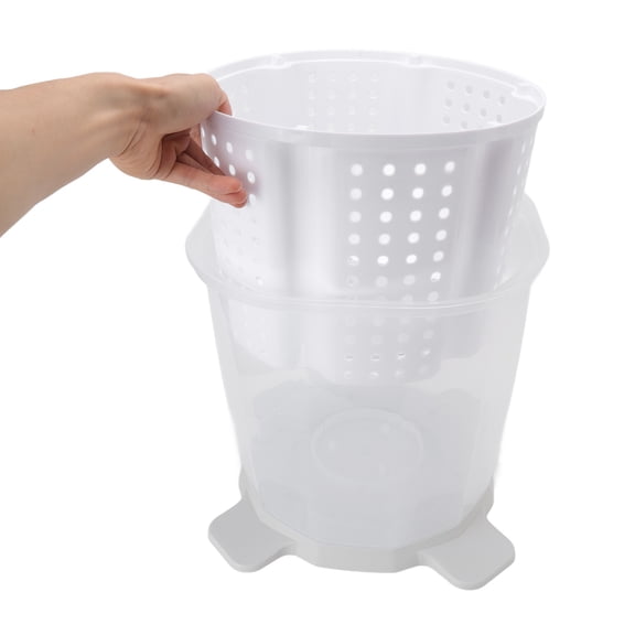 Elowen Hand Crank Washing Machine Manual Washing Machine, Portable Manual Washing Machine Nordic Grey for Dormitory