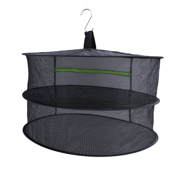 Elowen Hanging Drying RackPlant Dryer Net, Hanging Drying Rack Multi Layer with Zipper Opening for Grow Tents 2 layers