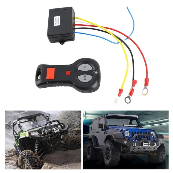 Elowen Hoist Remote Control Set Winch Remote Control Switch Set, 12V - 24V Hoist Remote Control Set for ATV for Truck for SUV