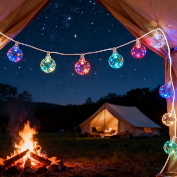 Elowen Indoor String Lights LED Globe String Lights, Globe String Lights Battery Powered for Courtyard for Holiday Colorful 3 Meters 30 Lights 3 Batteries