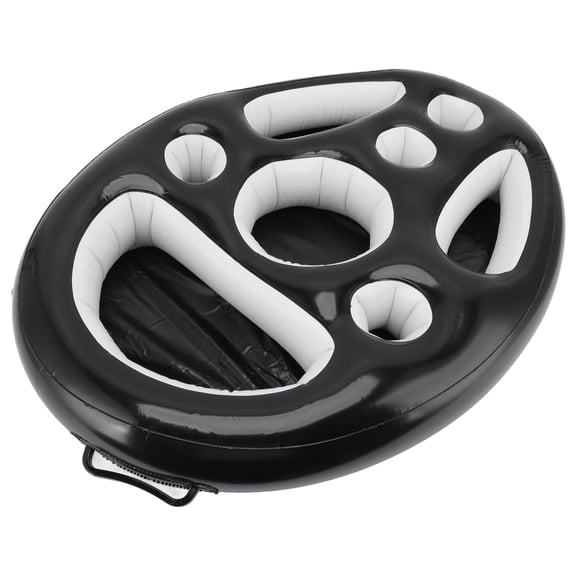 Elowen Inflatable Drink Holder for Pool Pool Drink Holder Floats, Floating Drink Holder PVC for Swimming Pool Party Black