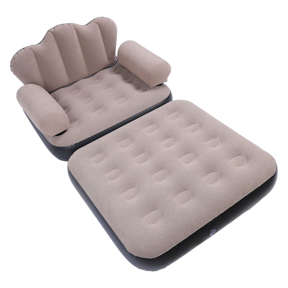 Elowen Inflatable Sofa MattressBlow Up Couch Mattress, Thickened Flocked PVC Pressure Portable Soft Inflatable Sofa Bed 6.1lb Load Bearing for Home for Camping