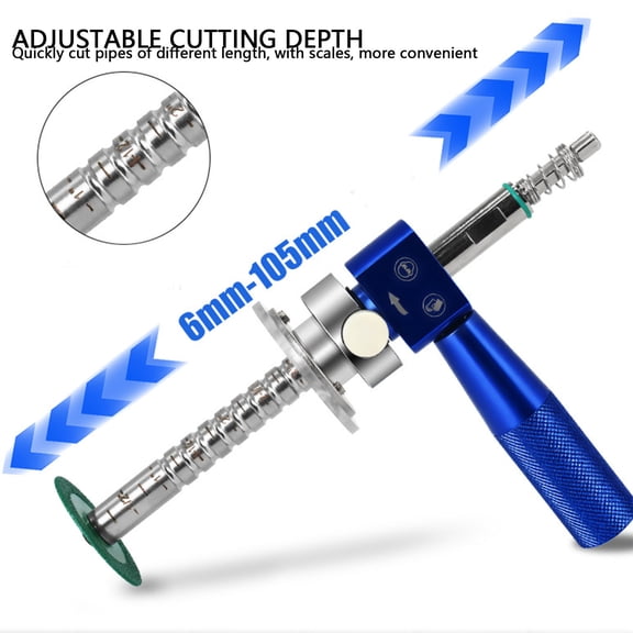 Elowen Inside Pipe Cutter Tool Internal Pipe Cutter 6-105mm Adjustable Cutting Depth 1/4 Inch Shank Inside PVC ABS Pipe Cutting Tool with Handle for Drill
