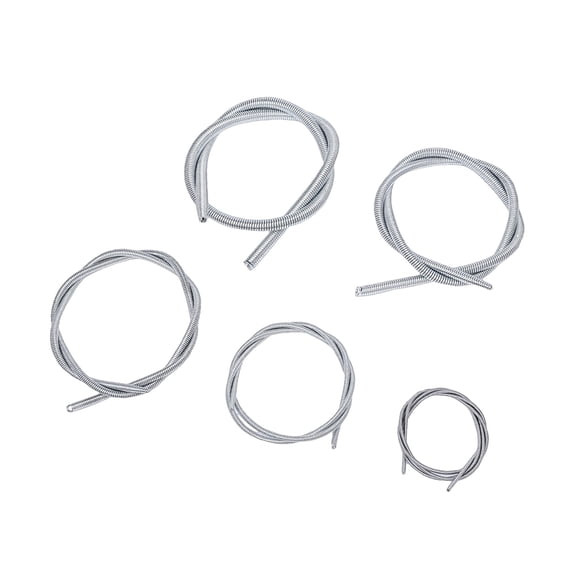 Elowen Internal Tube Bender Spring Internal 5 Pcs Internal Tube Spring Bender 1/4in 3/8in 1/2in 5/8in 3/4in 1100mm Length Inside Tube Bending Spring for Copper Aluminum Pipe