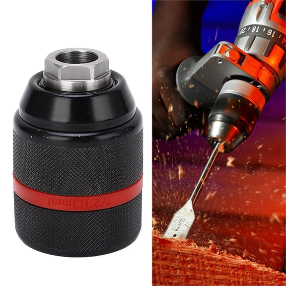 Elowen Keyless Chuck Keyless Drill Chuck 1/2 20UNF Mount Self Tightening Electric Drill Chuck 2 13mm Clamping Range for Machine Tool Processing