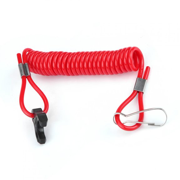 Elowen Kill Stop Tether Extended Stop Switch Safety Tether Lanyard, , Lightweight, for Outboard Engine Motor with Swivel Snap Hook, Simple Installation