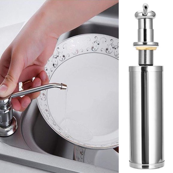 Elowen Kitchen Soap DispenserDispenser 300ml Stainless Steel Soap Dispenser Liquid Detergent Hand Pump for Home Kitchen Sink Use