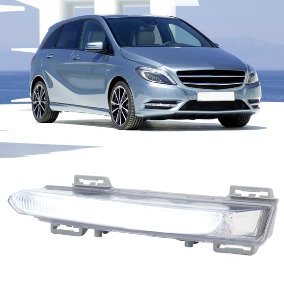 Elowen LED DRL Light LED Daytime Running Light Fog Lamp Assembly Shockproof ABS Car Driving Light Replacement for B Class W242 W246 B250 B180 B200