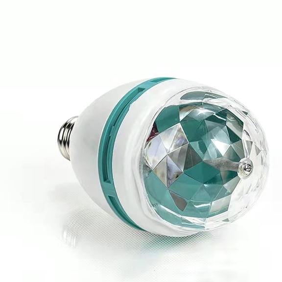Elowen Lamp Bulb Light LED Rotation Lamp Bulb Colorful E27 Light Bulb 3W Energy Saving KTV Light Bulb for Household Stage