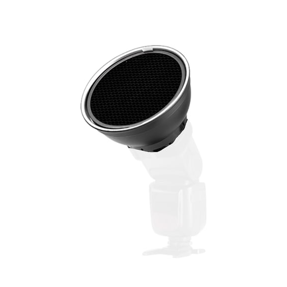 Elowen Lamp Shade Dish Diffuser Dish 15cm/ 5.9in Reflector Lamp Shade Dish Diffuser with Grid Fit for Godox Strobe Flash Light