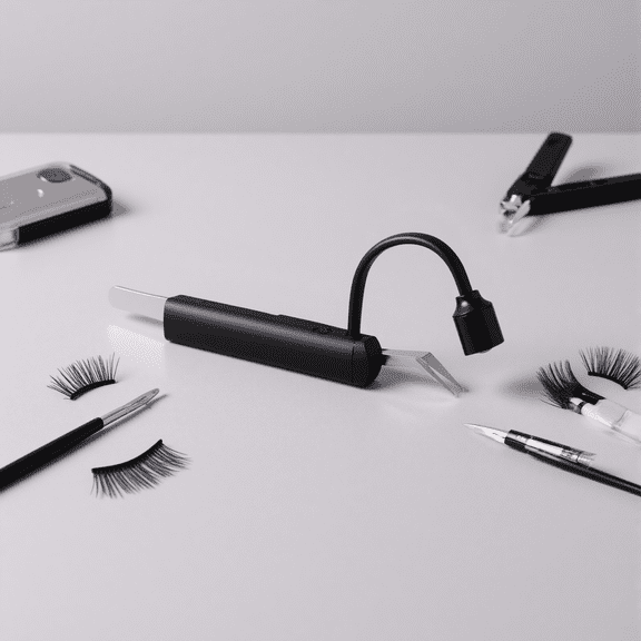 Elowen Lash Tweezers LampLash Extension Lamp Eyelash Glue Curing Light Portable Lash Tweezers Lamp with 180 Bendable Hose 1W 395nm LED for Home Professional Eyelash Extensions