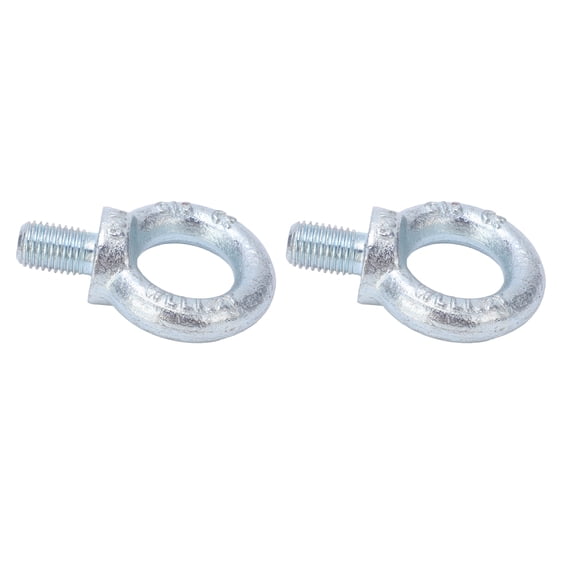 Elowen Lifting Lifting Bolts Galvanized Carbon Steel Eyebolts Deep Threaded Shoulder Eye Bolt for Marine Electric Power, 2PCS