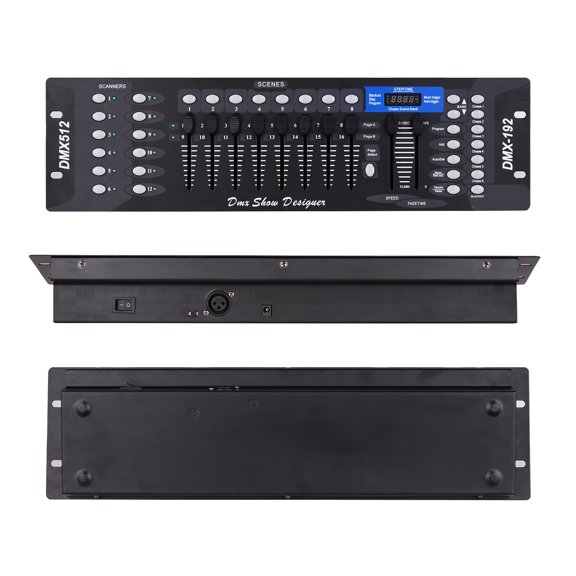 Elowen Light Controller Channels DMX512 Light Controller Console Panel 192CH Programming Function Sound Activated with LED Screen for Stage DJ Pubs Bar Party Disco Wedding Par Light