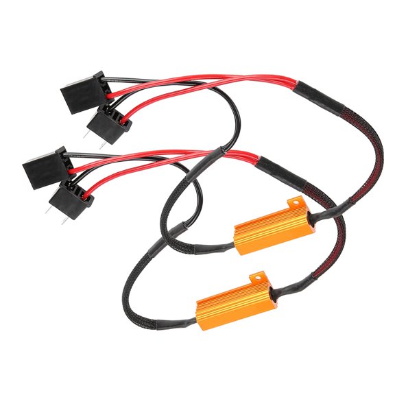 Elowen Load Resistor 2pcs Car LED Decoders for H7 Headlight Anti Hyper Flash No Error, Fast Start Instant Start Flex Wire Easy Installation Plug Play, for Headlights, Fog Lights, or Daytime Running