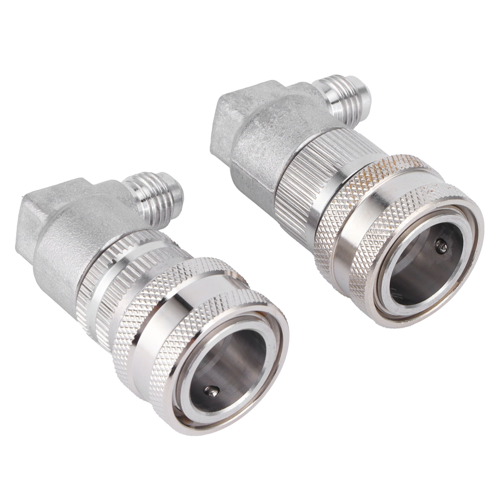 Elowen Lock Disconnect Coupler 2PCS MFL1/4in Ball Lock Disconnect Stainless Steel Keg Fittings Quick Coupling Brewing Accessory