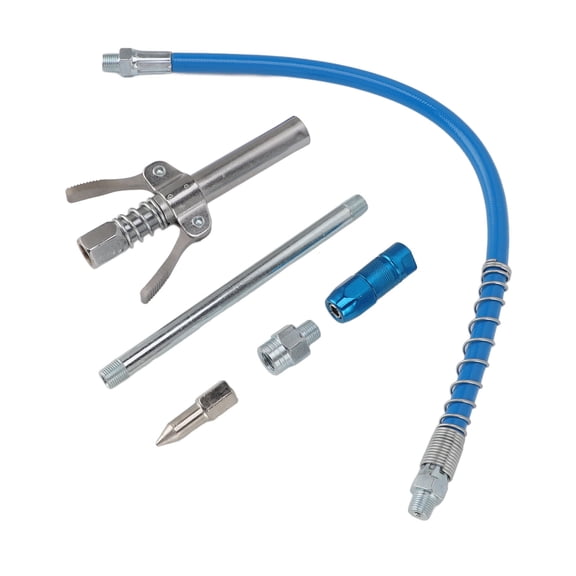 Elowen Locking Grease Coupler KitGrease Coupler Set, High Pressure Grease Coupler Kit with Connecting Pipe for Industrial Use