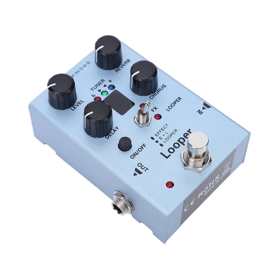 Elowen Looper Pedal Effects Guitar Effects Pedal Multi Effects Processor with 40s Looper Reverb Chorus Delay Metal Built-in Tuner for Electric Guitar