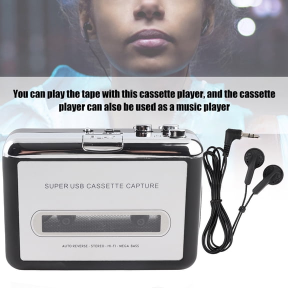 Elowen MP3 ConverterUSB Tape To MP3 Converter Stereo Audio Music Player for Use Portable Cassette Player