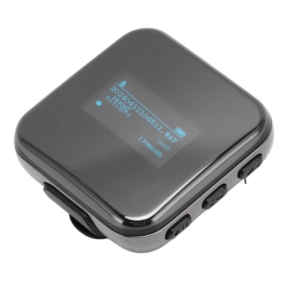 Elowen MP3 Music PlayerSmall MP3 Player, Removable Clip Noise Reduction MP3 Music Player HD Screen Waterproof for Fitness 4G