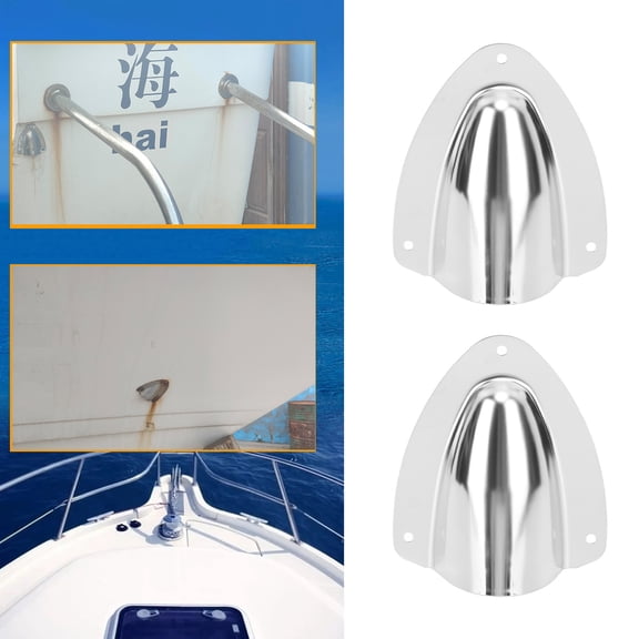 Elowen Marine Clam Shell Stainless Steel Clam Shell, 1 Pair Marine Clam Shell for Yacht 120mm/4.72in