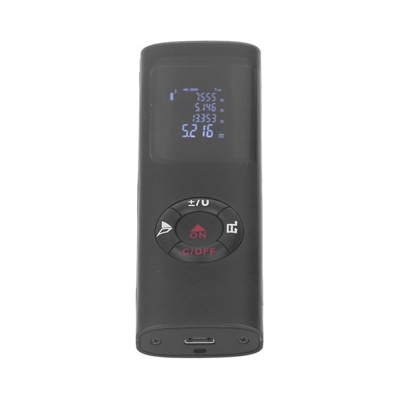 Elowen Measure Meter Distance Meter, Measure Various Units Data Storage Small Error Rechargeable Wide Test Range for Measurement