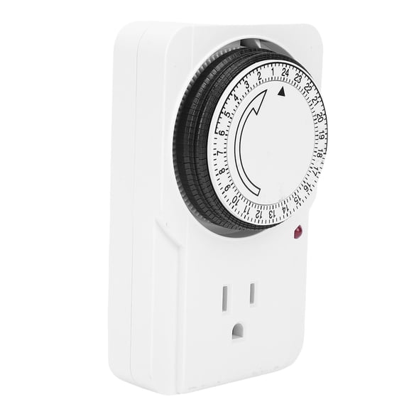 Elowen Mechanical Outlet TimerOutlet 24 Hour Mechanical Timer 15 Minute Intervals Programmable Mechanical Outlet Timer for Water Dispenser Water Heater Air Conditioner Rice Cooker Light