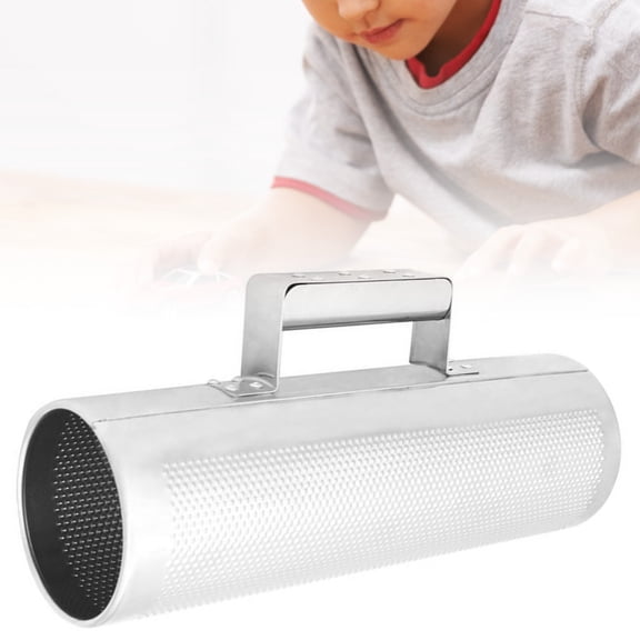 Elowen Metal Guiro With Scraper Stainless Steel Metal Guiro Percussion Instrument Durable Scraper Clear Sound Pleasant Performance Gift Kids