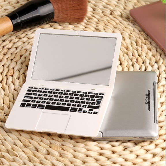 Elowen Mini Laptop Mirror Mini Pocket Laptop Mirror, Small Makeup Mirror with Stand for Home and Travel, Glass Mirror for Notebook, Polyethylene Mirror 6.5x9.5cm, 46g with 1 Mirror for Makeup