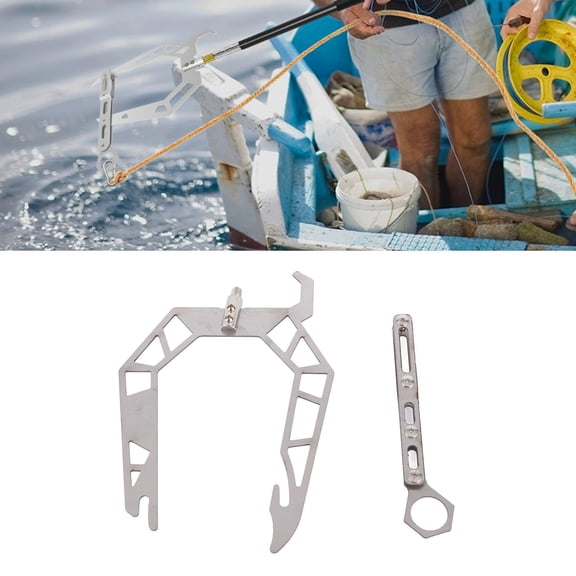 Elowen Mooring Rope Tightener Kit U Type Stainless Steel Mooring Rope Threader Dock Hook Cable Wire Guider Ship Parking Tool for Boats Yachts Kayaks Docking Lanyards