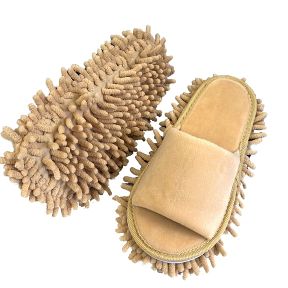 Elowen Mop Slipper Floor Slippers Lazy Open Toed Mop Slipper Home Use Soft Chenille Cleaning Slipper for Men Women Elderly
