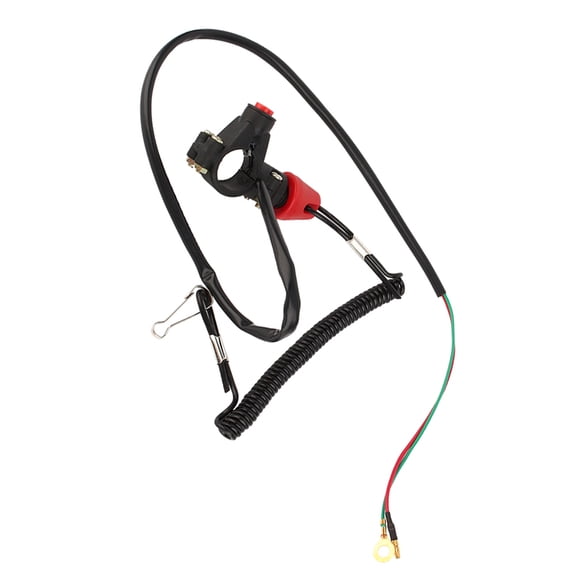 Elowen Motor Emergency Off Engine Cord Lanyard Kill Stop Switch Safety Tether CO Motor ATV Boat Mounts Easily to Handlebar