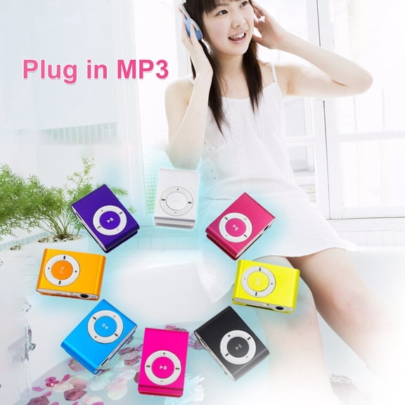 Elowen Mp3 Player Clip On Mini Portable USB MP3 Player Mini Clip MP3 Rainproof Sport Compact Metal Mp3 Music Player with TF Card Slot