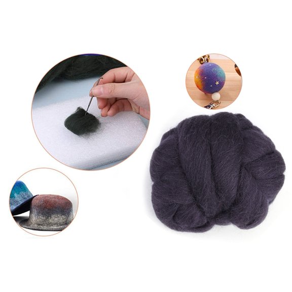 Elowen Needle Felting Wool 8 Colors Colored Needle Felting Wool Roving, Sewing Handiwork Material, Soft Texture, Fine Dyeing for Clothes