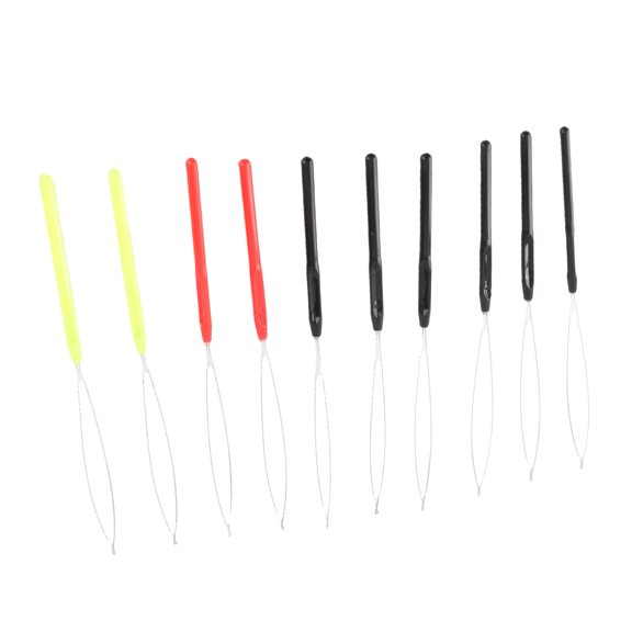 Elowen Needle Hair Extension Needle Threader, 10 Pieces Loop Needle Threader for Hair