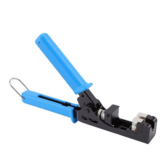 Elowen Network Cable Module Crimping Down Speed Termination Keystone Tool Ergonomic Handle Adjustable Depth Network Punch Down Tool for CAT5 CAT6 Networks 90 180 Degree Modules