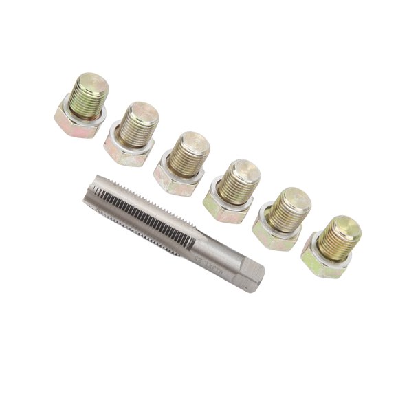 Elowen Oil Drain Plug Thread Repair Tool Oil Pan Screws Rethread Tool, Durable Oil Drain Plug Thread Repair Kit M13 X 1.5mm for Engine